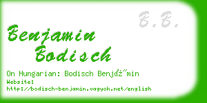 benjamin bodisch business card